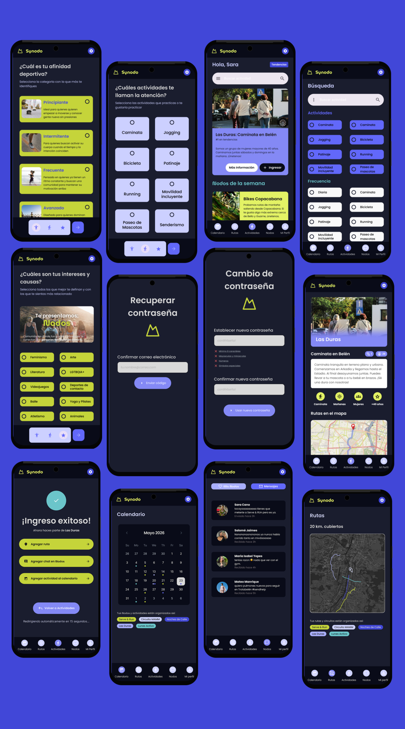 wireframes synodo darkmode